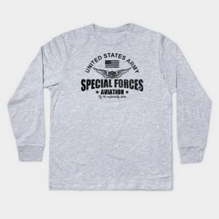 US Special Forces Aviation (distressed) Kids Long Sleeve T-Shirt